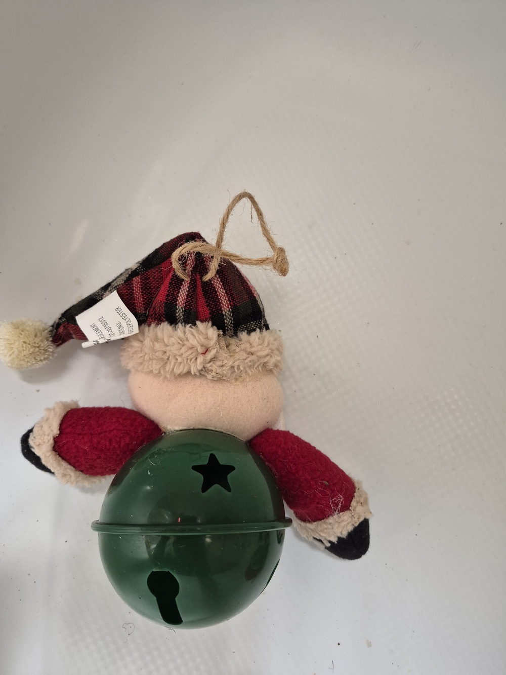 Source Unknown Red and Cream Holiday Gnome Accent